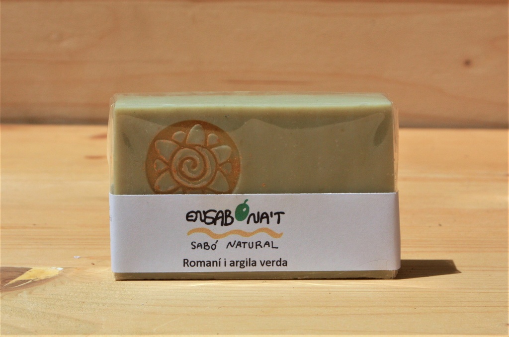 Sabó artesà de romaní i argila verda - ENSABONA'T